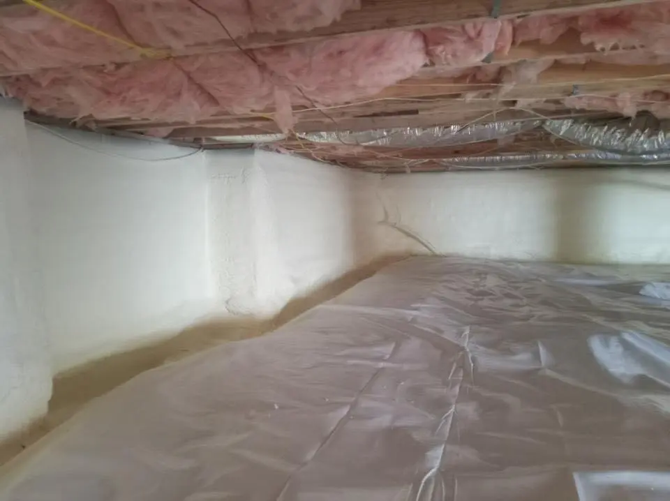Crawl space encapsulation with closed-cell spray foam for Roof Leak Repair in Chillum